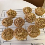 Baked Banana Oatmeal Cups on cooling rack