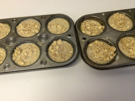 Banana Oatmeal Cups in muffin tins