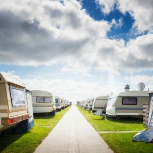 Trailers in Summer Sun