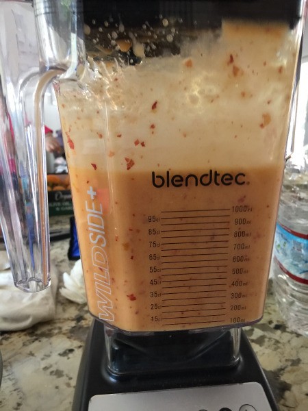 blended peaches