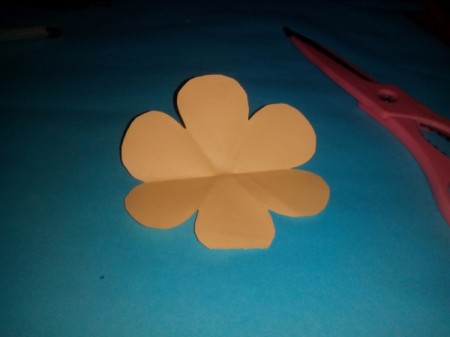 Layered Paper Flowers - open out to reveal a 6 petaled flower