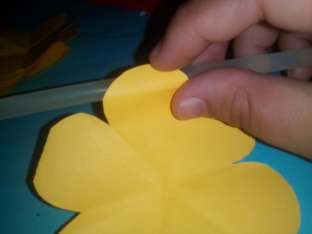 Layered Paper Flowers - roll the petals backwards over a pen or paintbrush handle
