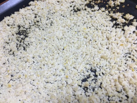 ground chicken on baking sheet