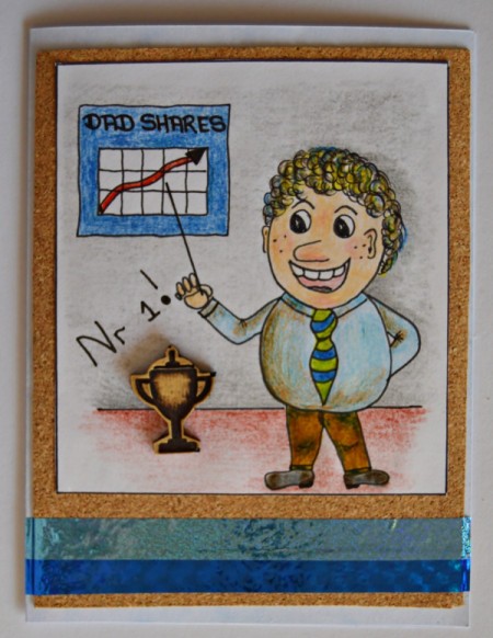 Homemade #1 Dad Card - glue the trophy onto the card as shown