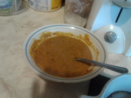mixing Sweet Mustard Sauce