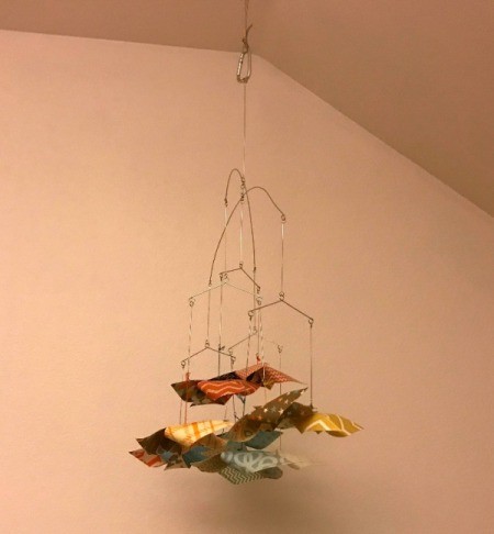 Handmade Pinwheel Mobile - side view