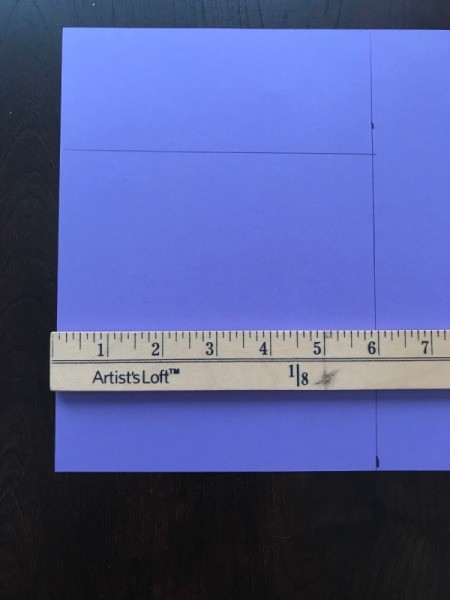 Handmade Pinwheel Mobile - use ruler to measure and mark off squares