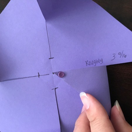 Handmade Pinwheel Mobile - push a brad through one of the holes