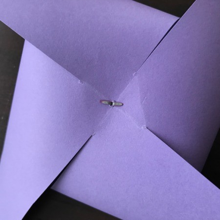 Handmade Pinwheel Mobile - open brad