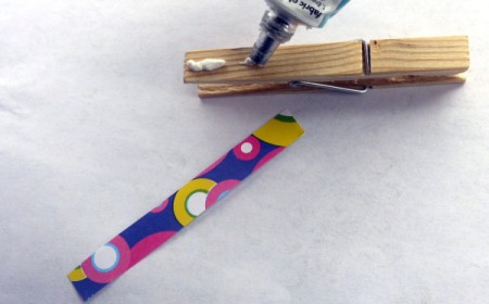 Dragonfly Fridge Magnet -spead glue on the pin