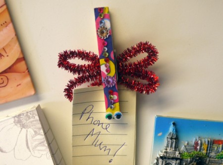 Dragonfly Fridge Magnet - use your clip to hold small papers or receipts