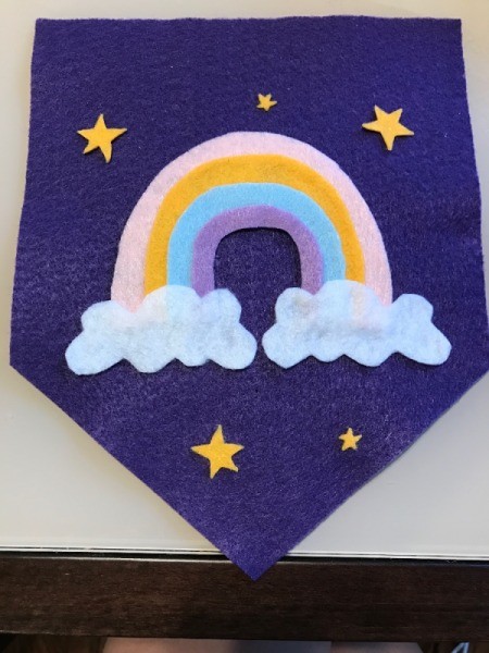 Pennant Flag Wall Decor - cut stars to fill blank spaces