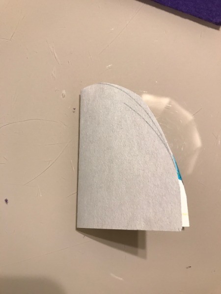 Pennant Flag Wall Decor - cut a half circle of paper to use as the guide for the rainbow shapes