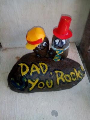 Father's Day Rock Art