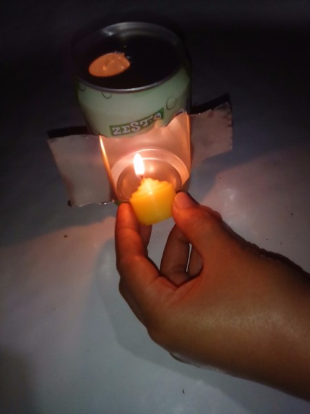 Recycled Can Candle Holder - place inside