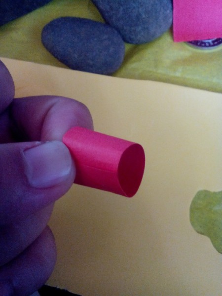 Father's Day Rock Art - roll paper of father's hat