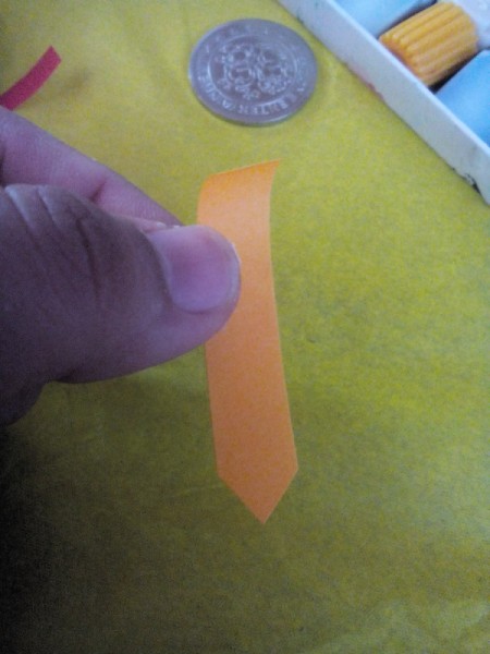 Father's Day Rock Art - cut another strip of paper and angle the ends for the tie