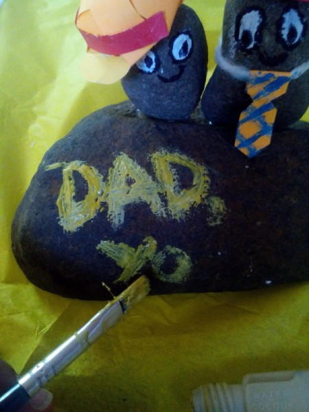 Father's Day Rock Art