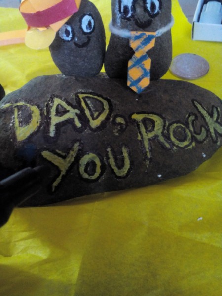 Father's Day Rock Art