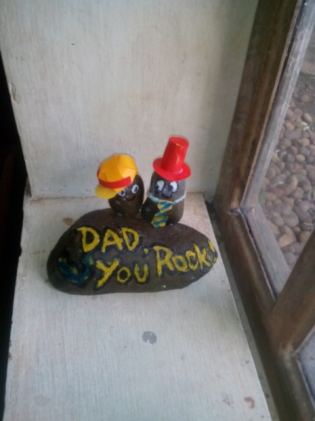 Father's Day Rock Art