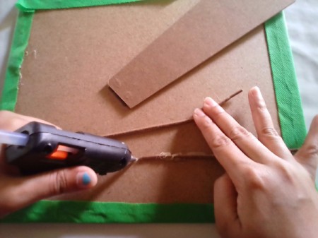 Frame of Shades for Father's Day - glue shoelace to back of cardboard wrap around front and glue other end to back