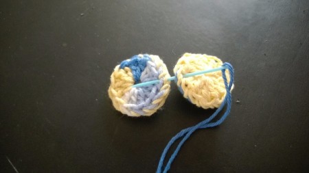 Crocheted Yo Yo Place Mat