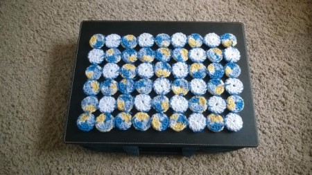 Crocheted Yo Yo Place Mat - underside