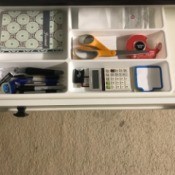 Organize Desk Drawer with Flatware Tray - tray in drawer