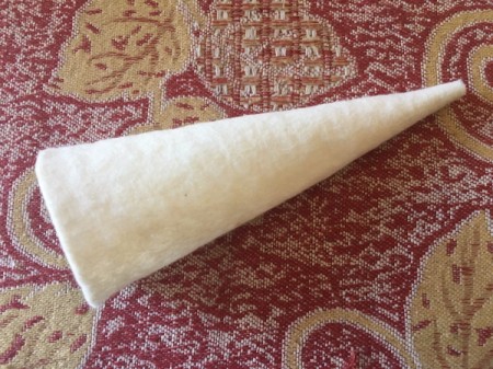 DIY Unicorn Headband - hollow horn sewn shut