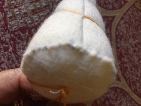 DIY Unicorn Headband - trace around the horn to create a felt circle, sew to bottom of horn