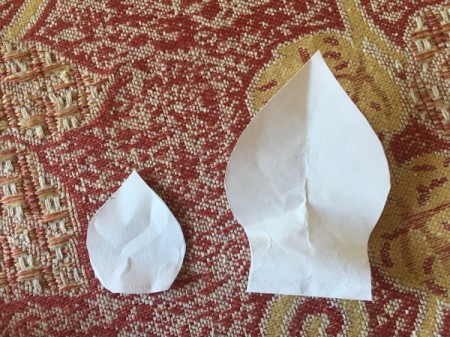 DIY Unicorn Headband - draw a smaller ear shape on paper and cut two out of pink felt