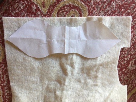 DIY Unicorn Headband - race twice onto felt