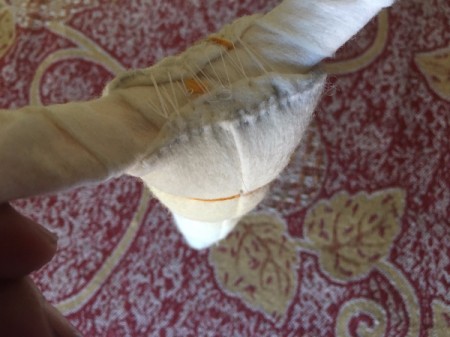 DIY Unicorn Headband - view of stitching