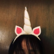 DIY Unicorn Headband -  view from front