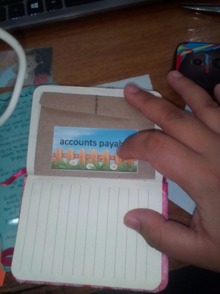 Budget Organizer Notebook - glue one envelope to each back page