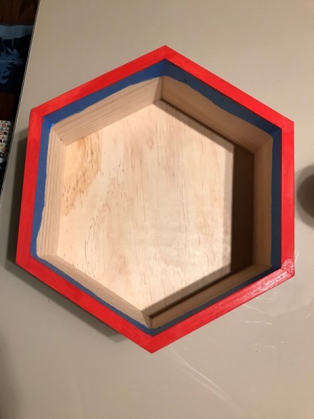 Honeycomb Hexagon -Personalized Shelf - paint the edge