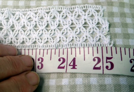 Shaggy Bow Hair Clip - cut a piece of wide lace 25 inches long