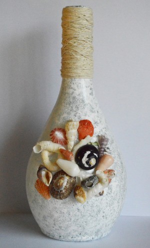 Sea Fever Recycled Bottle Vase - finished bottle