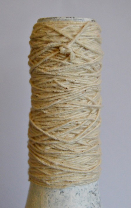 Sea Fever Recycled Bottle Vase - trim extra twine