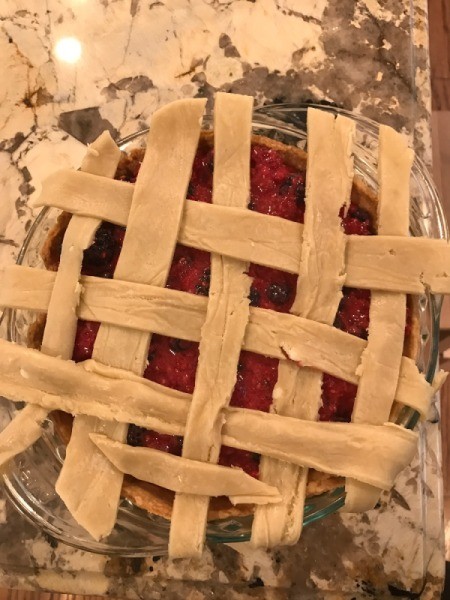 weaving pie crust strips