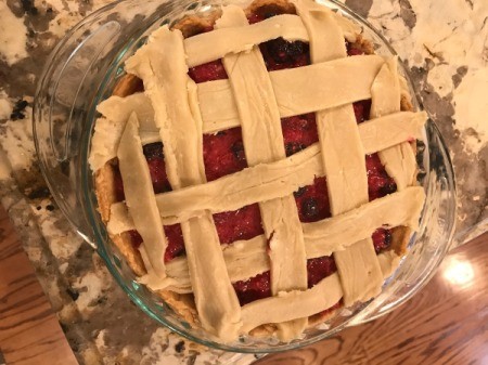 weaved pie crust strips