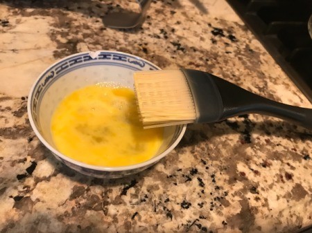 egg wash in bowl
