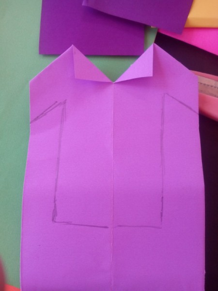 Describing My Dad Card - use rectangle of paper to create shirt