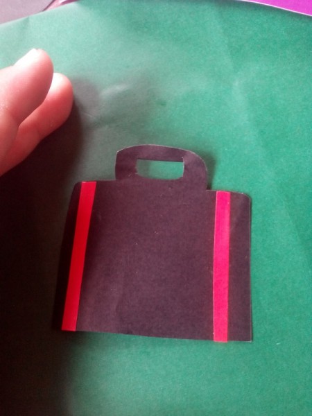 Describing My Dad Card - add red stripes to sides of suitcase if desired