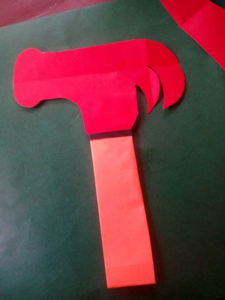 Describing My Dad Card - hammer head with handle attached