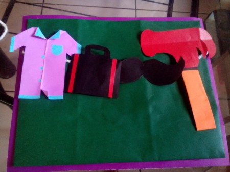 Describing My Dad Card - view of partially complete card face