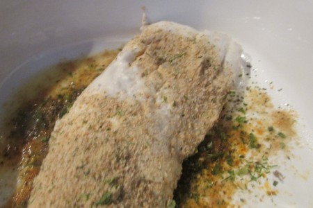 Creamy Caesar Herb Crusted Haddock ready to bake
