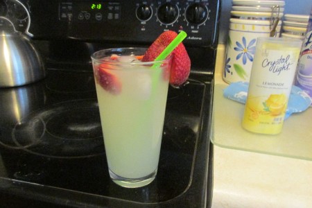 Strawberry Lemonade in glass