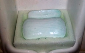 Use Foam to Line Soap Dish - foam soap holder in shower soap dish