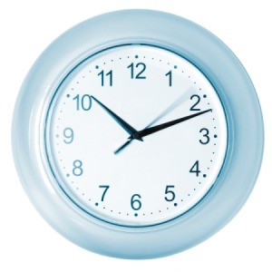 An inexpensive wall clock.